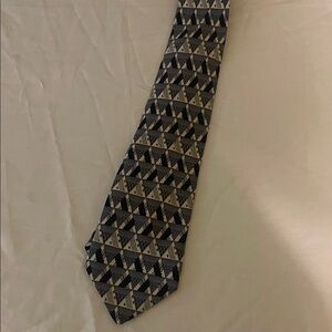 Austin Grey Men's Tie - Geometric Pattern, Sharp Style